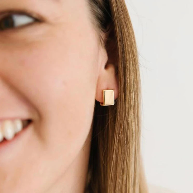 Minimalist Square Hoop Earrings