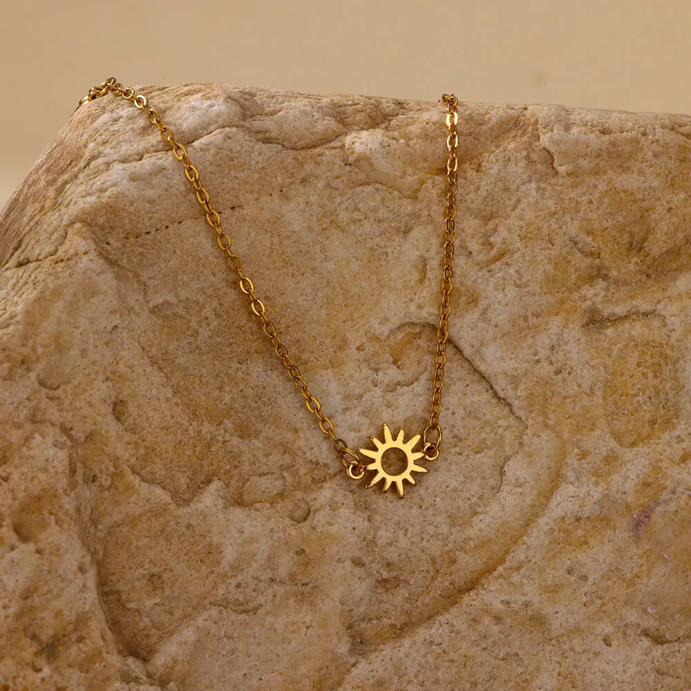 Radiant Sun Charm Necklace