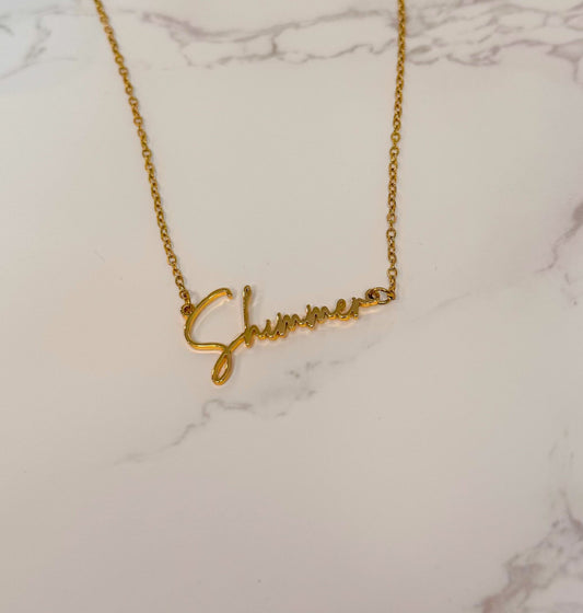 Personalized Signature Name Necklace