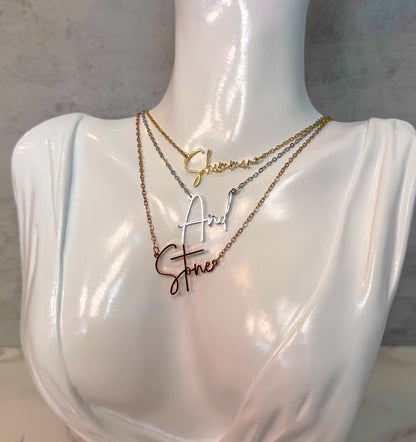 Personalized Signature Name Necklace