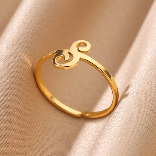 Gold Monogram Ring