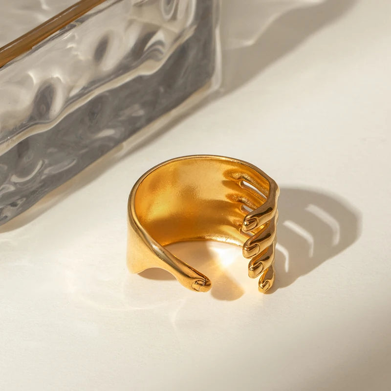 Golden Grasp Adjustable Ring