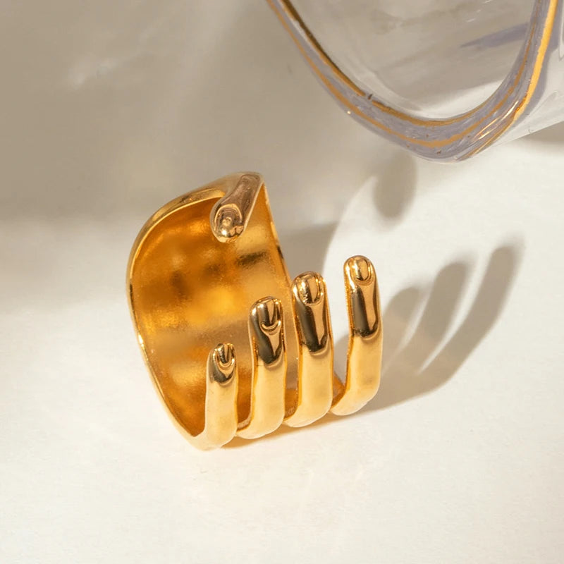 Golden Grasp Adjustable Ring