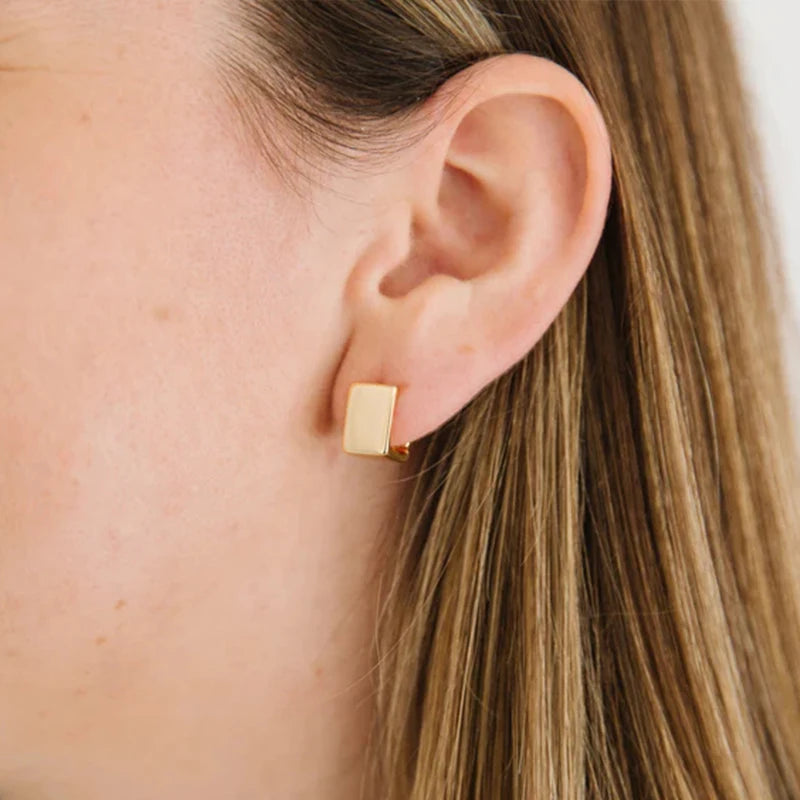 Minimalist Square Hoop Earrings