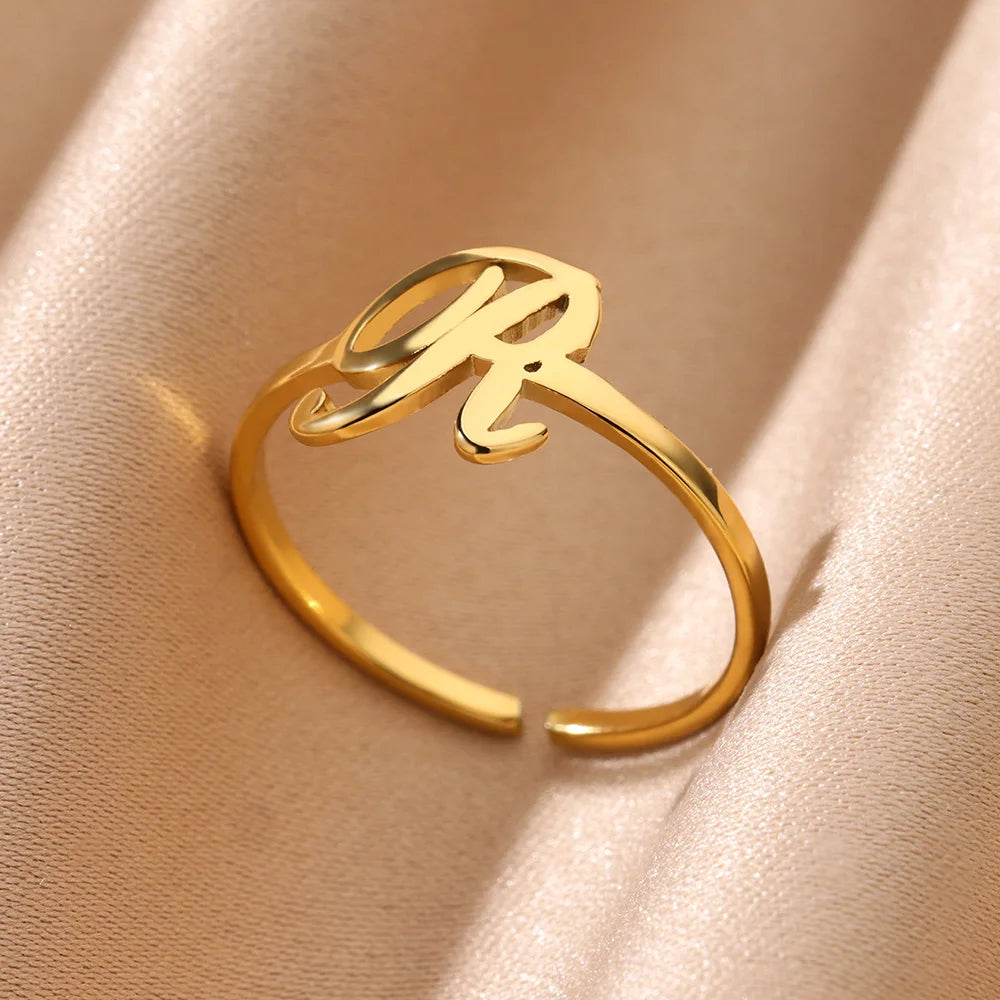 Gold Monogram Ring