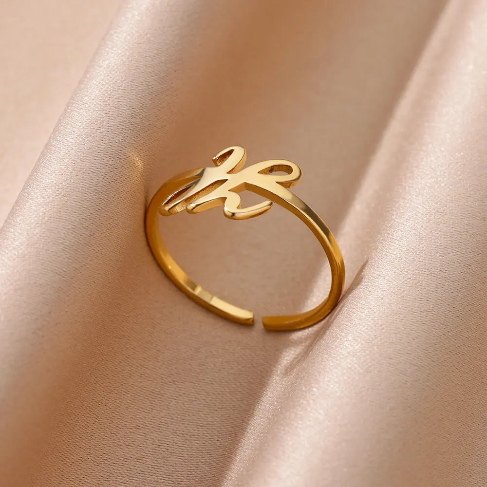 Gold Monogram Ring